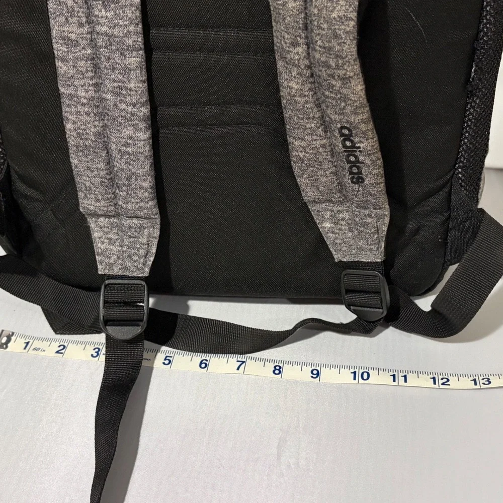 Adidas Grey Heathered 3-Stripe Backpack‎ Mens School Gym Bag